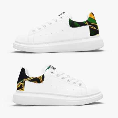 FZ Unisex Leather Oversized African Print Sneakers
