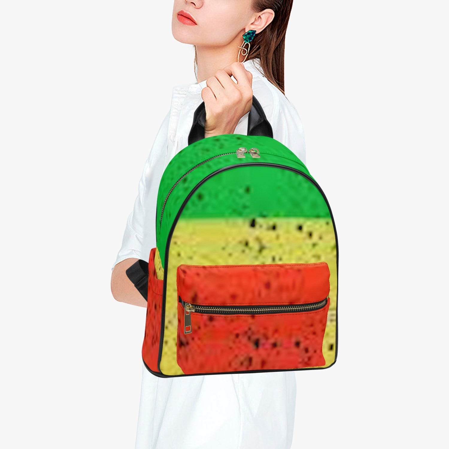 FZ Rasta Yaad Printed PU Backpack - FZwear