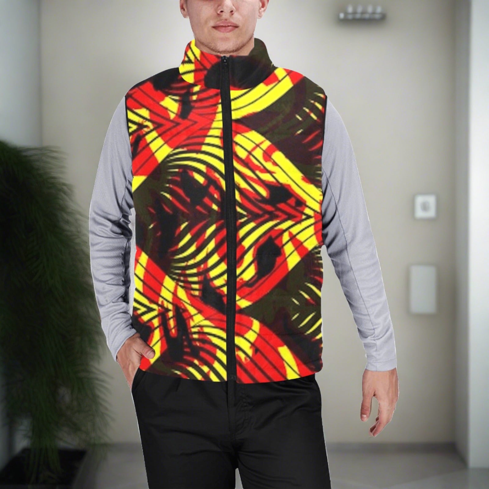 FZ MEN'S AFRICAN PRINT PUFF JACKET - FZwear