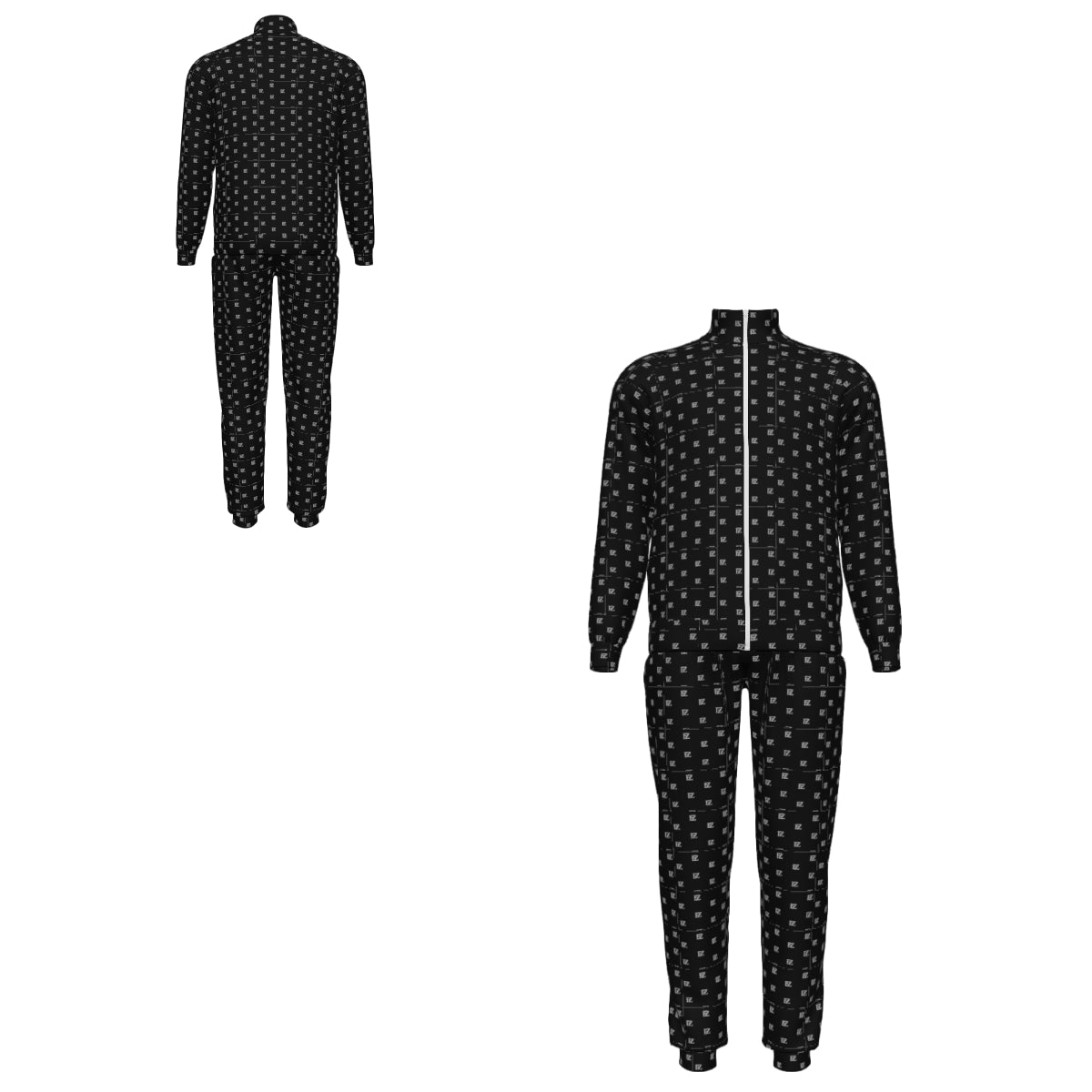 Custom Men's Stand-Up Collar Zipper Long Sleeve Hoodies Pants Sets