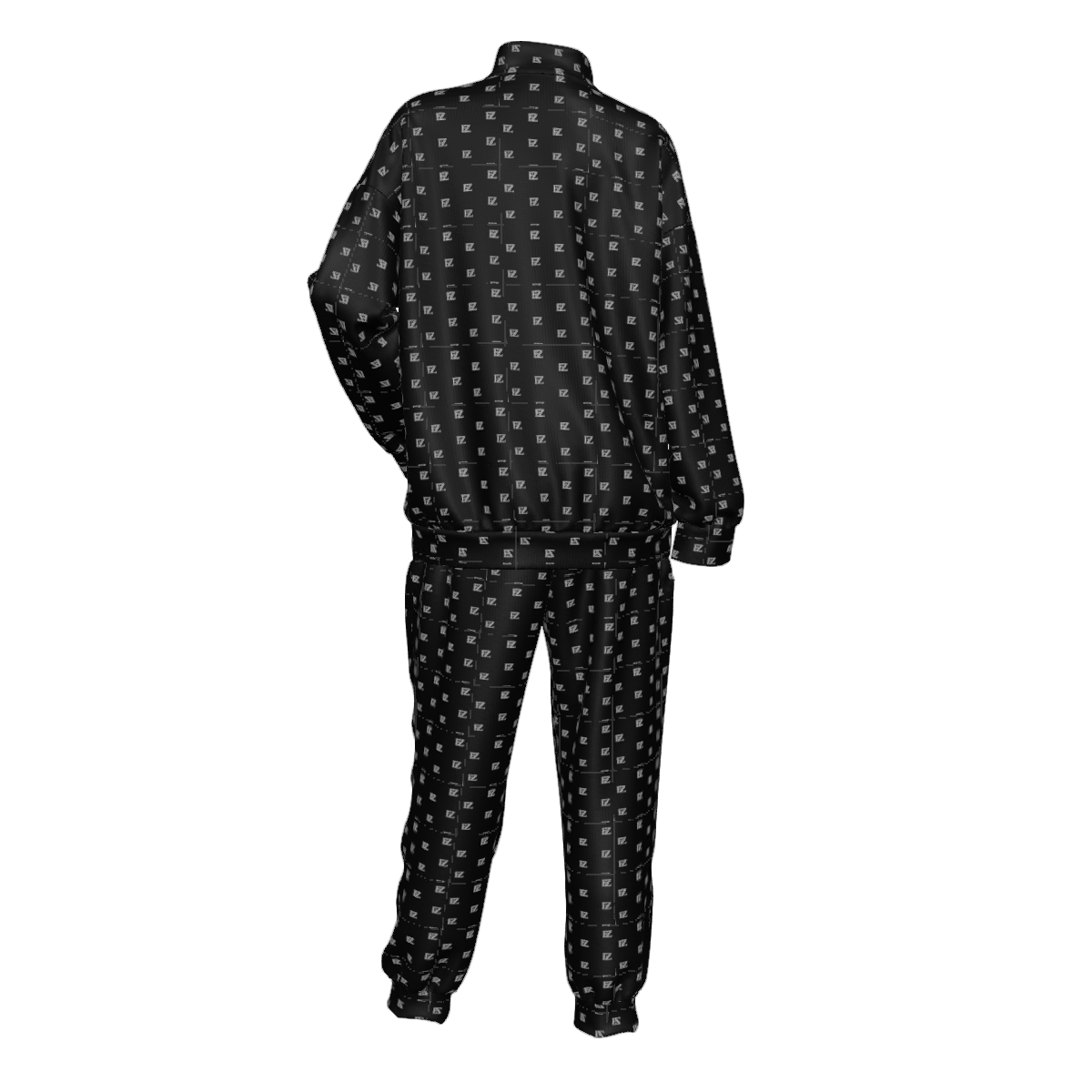 Custom Women's Lapel Sweatshirt Set with Pockets & Cuffed Ankles