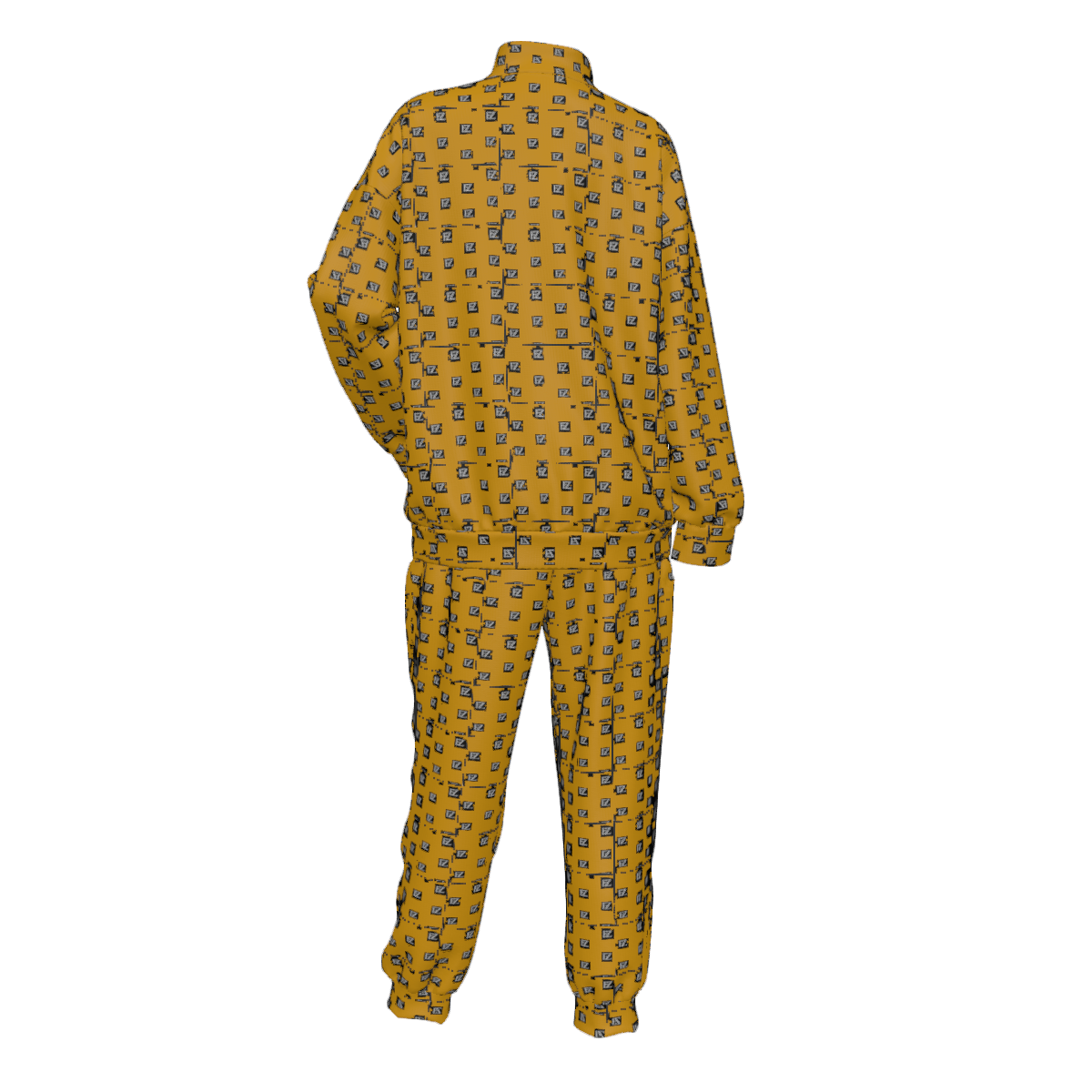 Custom Women's Lapel Sweatshirt Set with Pockets & Cuffed Ankles