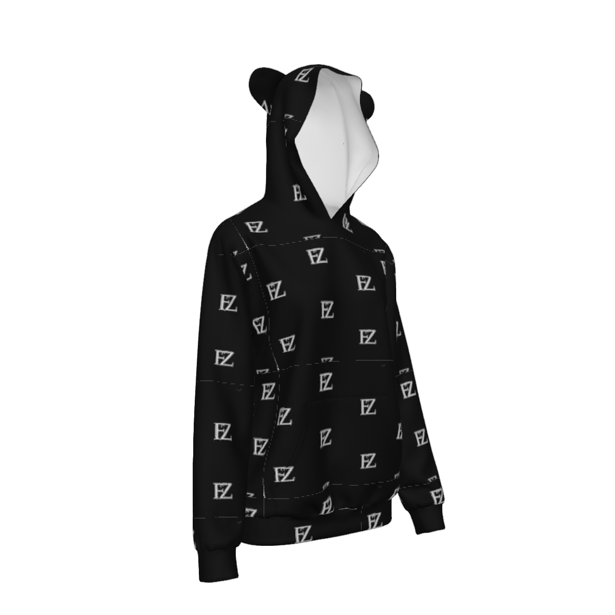 Custom Women's Adult cat ear hooded sweatshirt