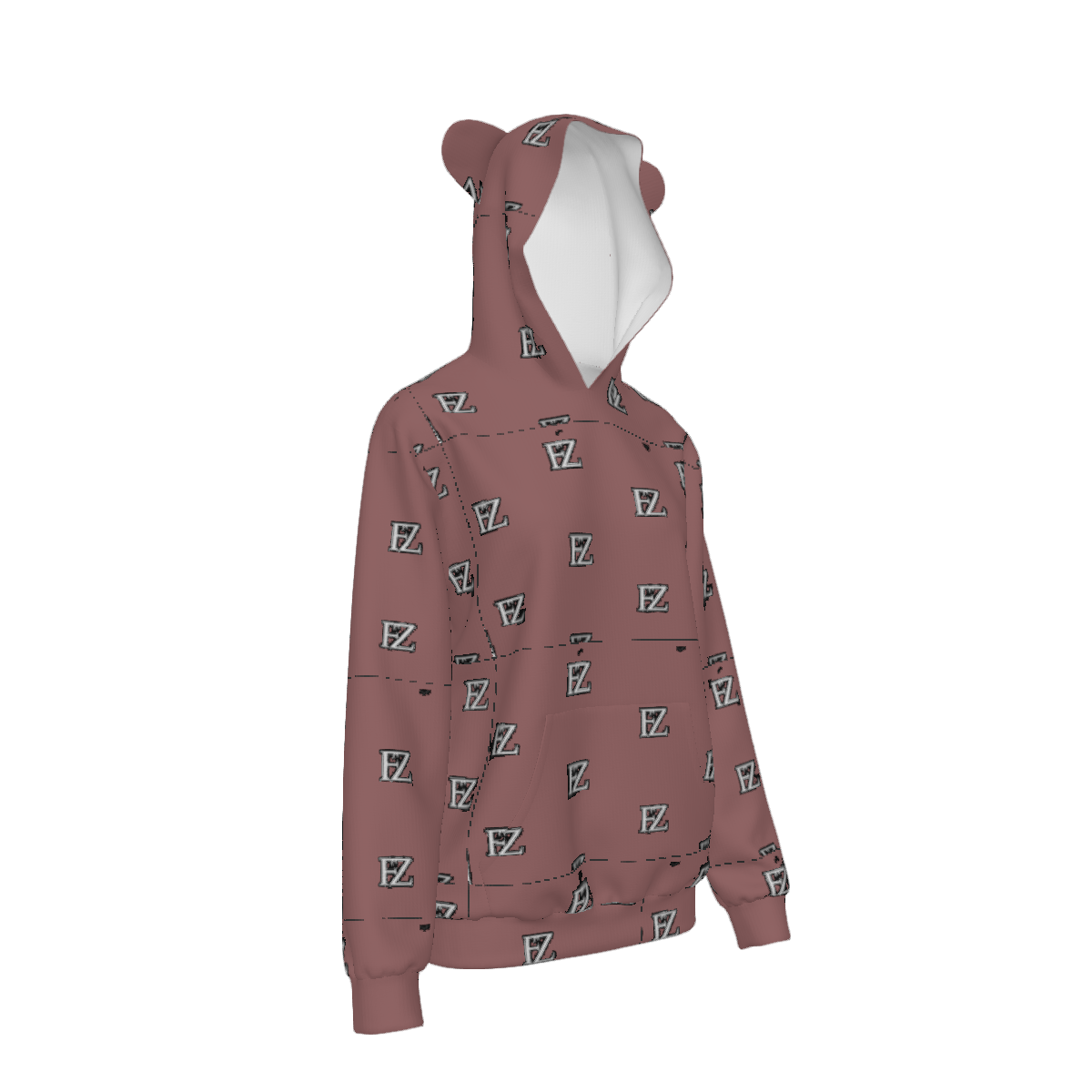 Custom Women's Adult cat ear hooded sweatshirt