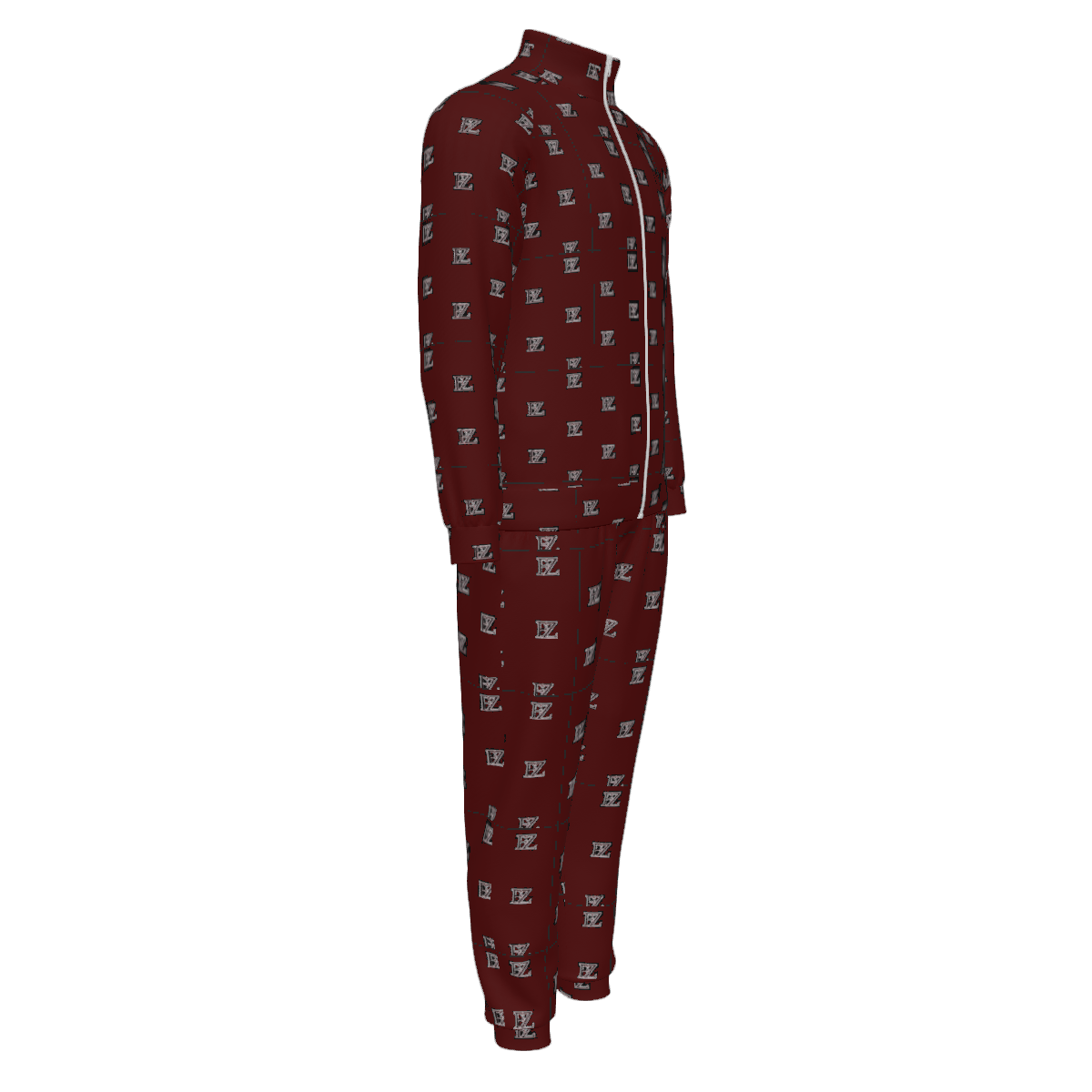 Custom Men's Stand-Up Collar Zipper Long Sleeve Hoodies Pants Sets