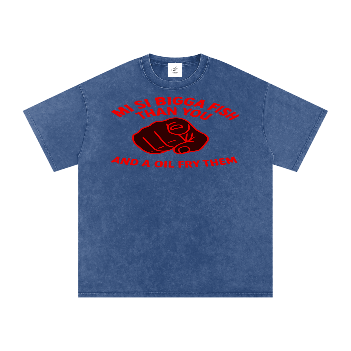 FZ Unisex Acid Wash Fry Oversize Tee