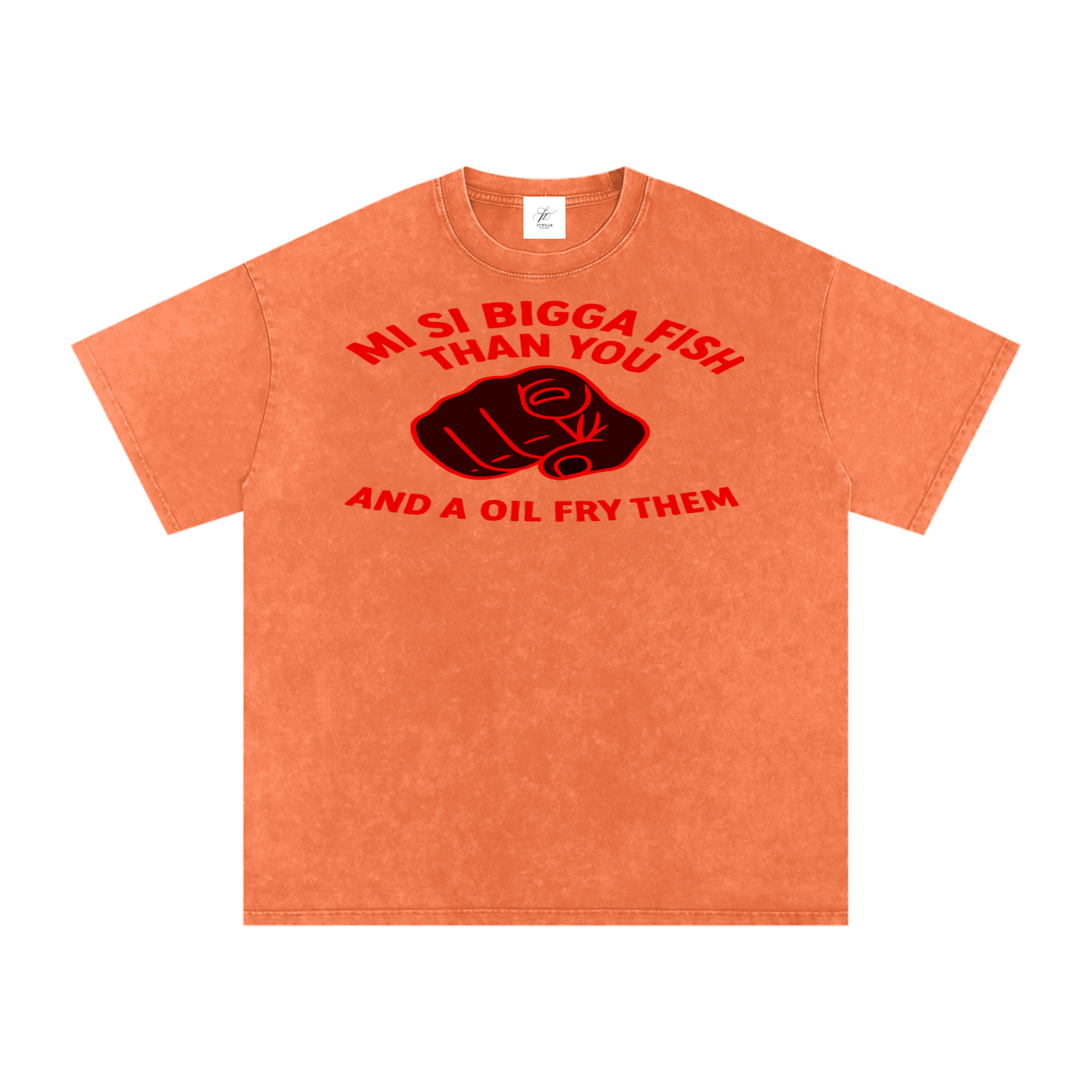FZ Unisex Acid Wash Fry Oversize Tee