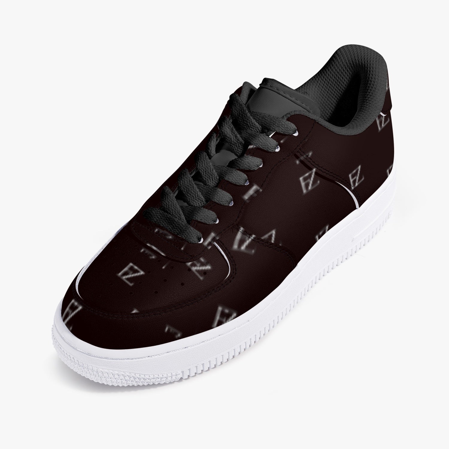 FZ Unisex Black Low-Top Leather Sports Sneakers - FZwear