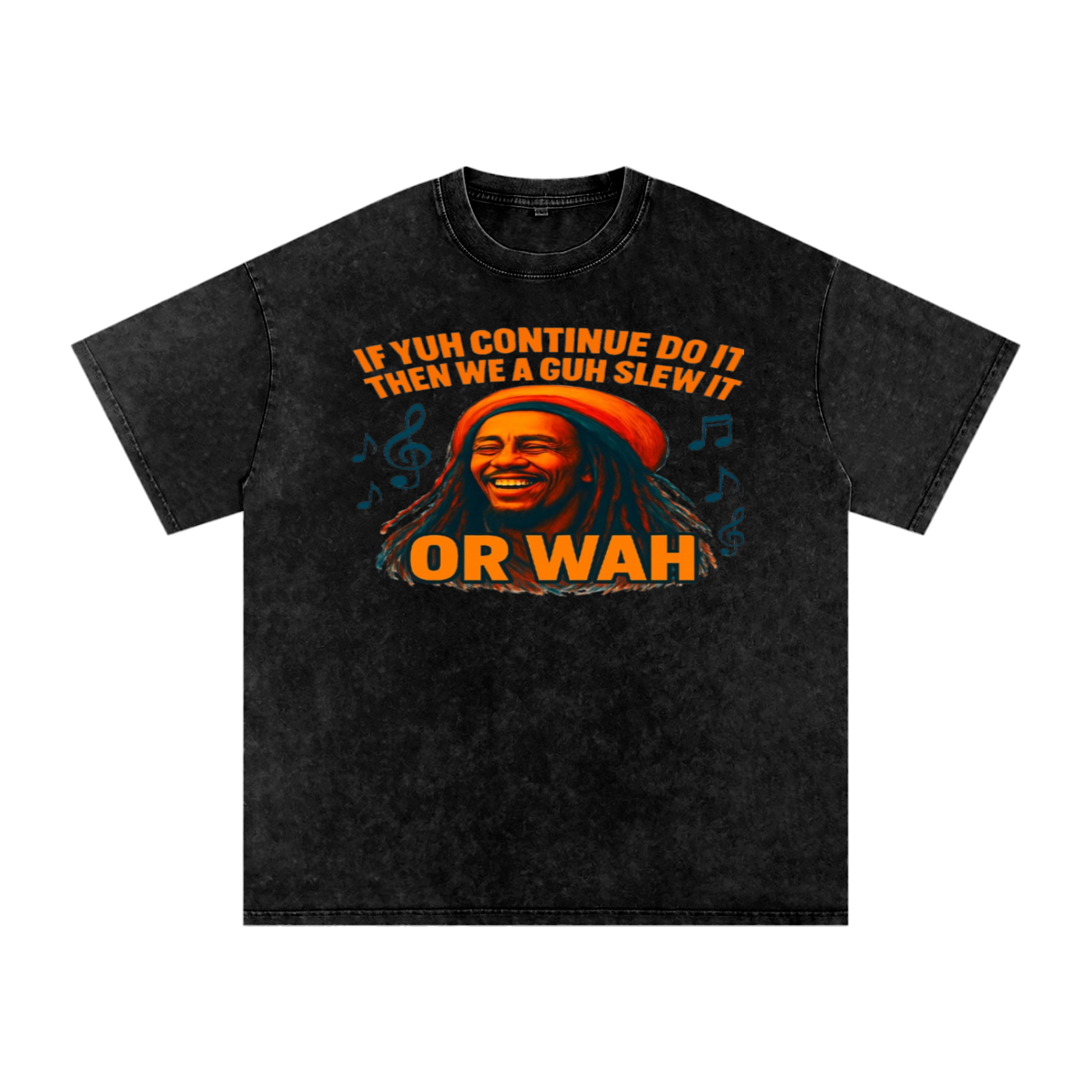 FZ Unisex "Or Wah" Acid Wash Oversize Tee