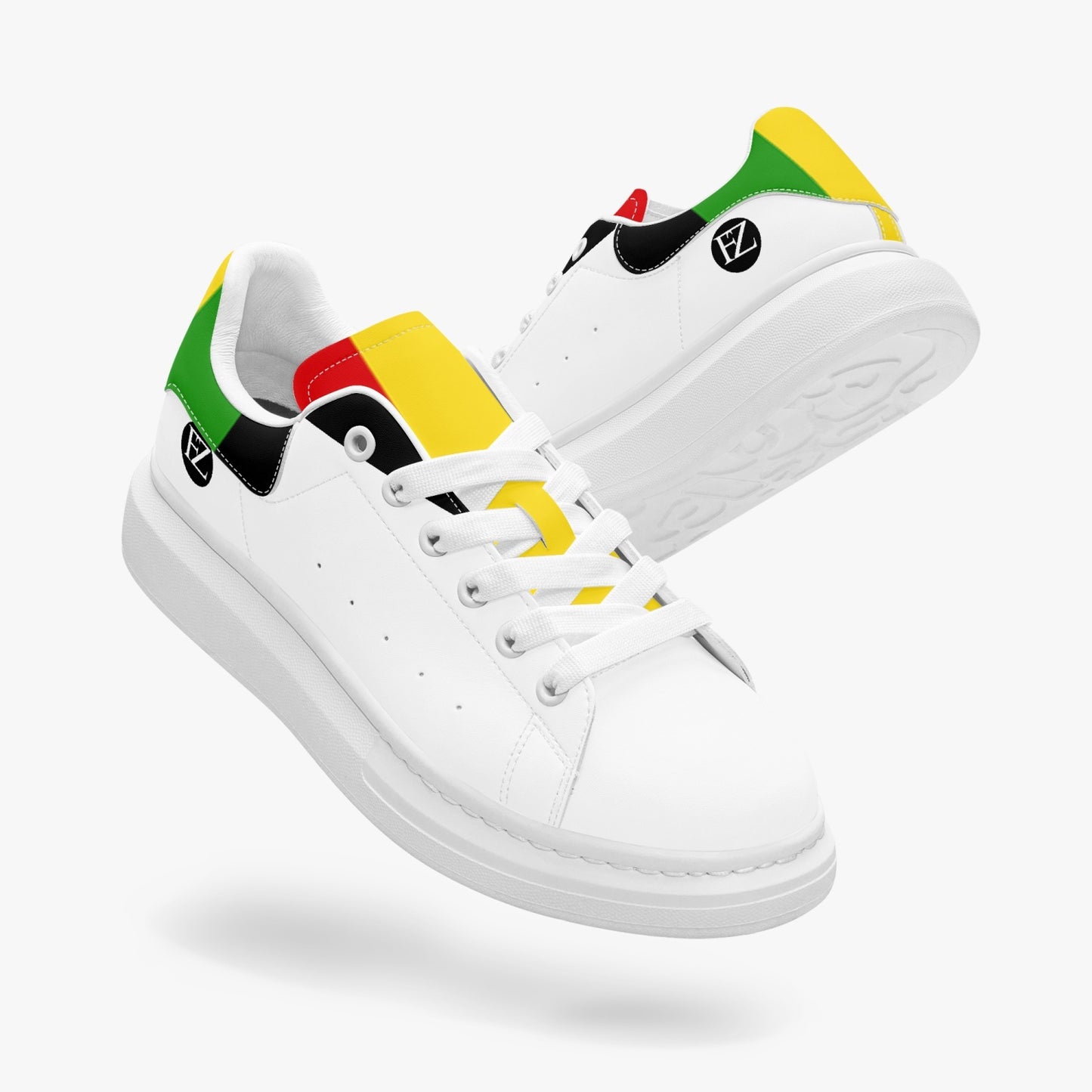 FZ Unisex Rasta Leather Oversized Sneakers