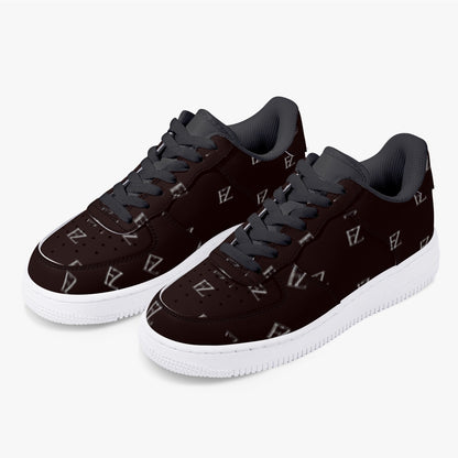 FZ Unisex Black Low-Top Leather Sports Sneakers - FZwear