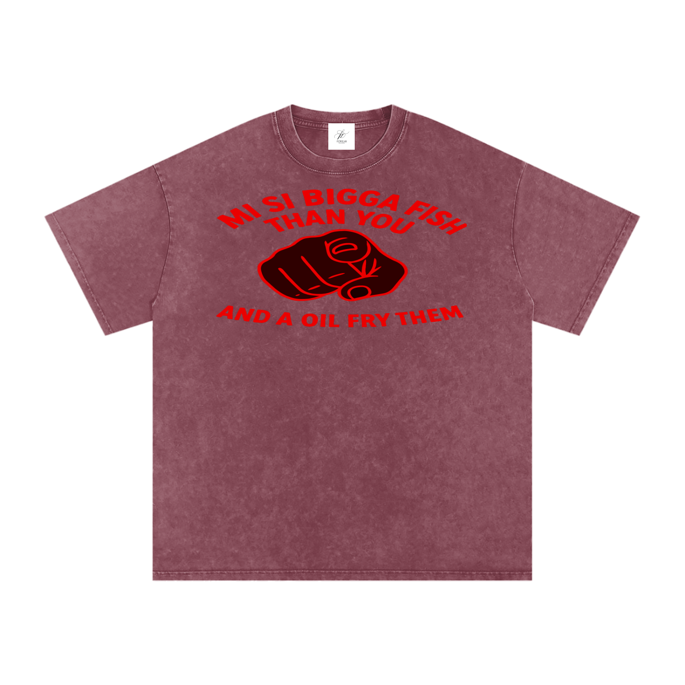 FZ Unisex Acid Wash Fry Oversize Tee
