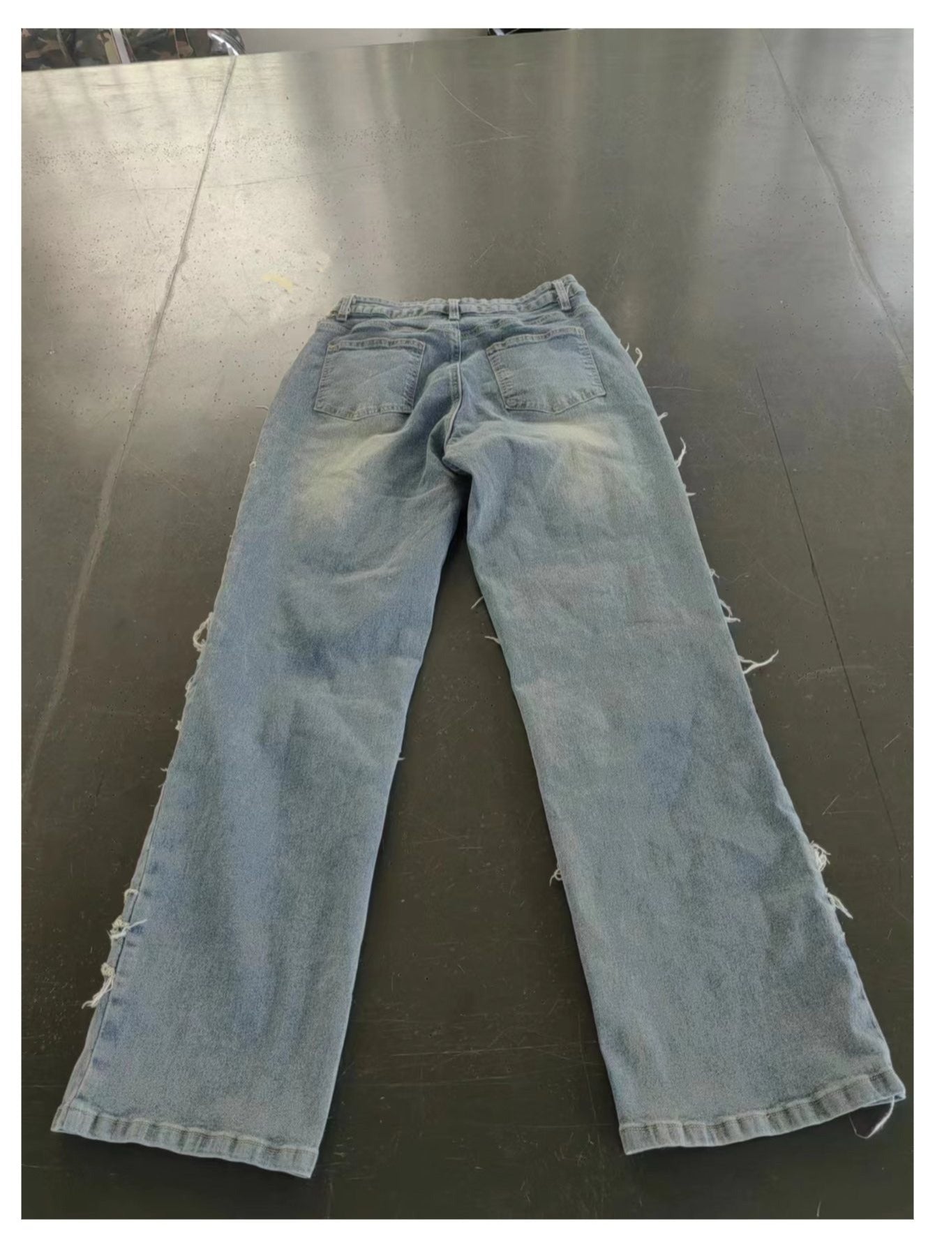 FZ Women's Vintage Fringed Street Style Denim Pants