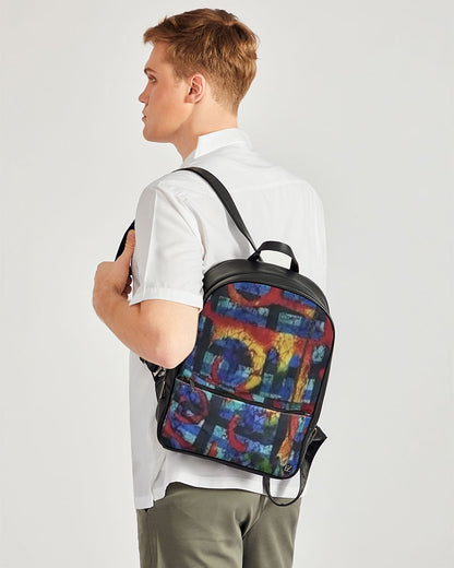 FZ AFRICAN ABSTRACT PRINT Classic Faux Leather Backpack