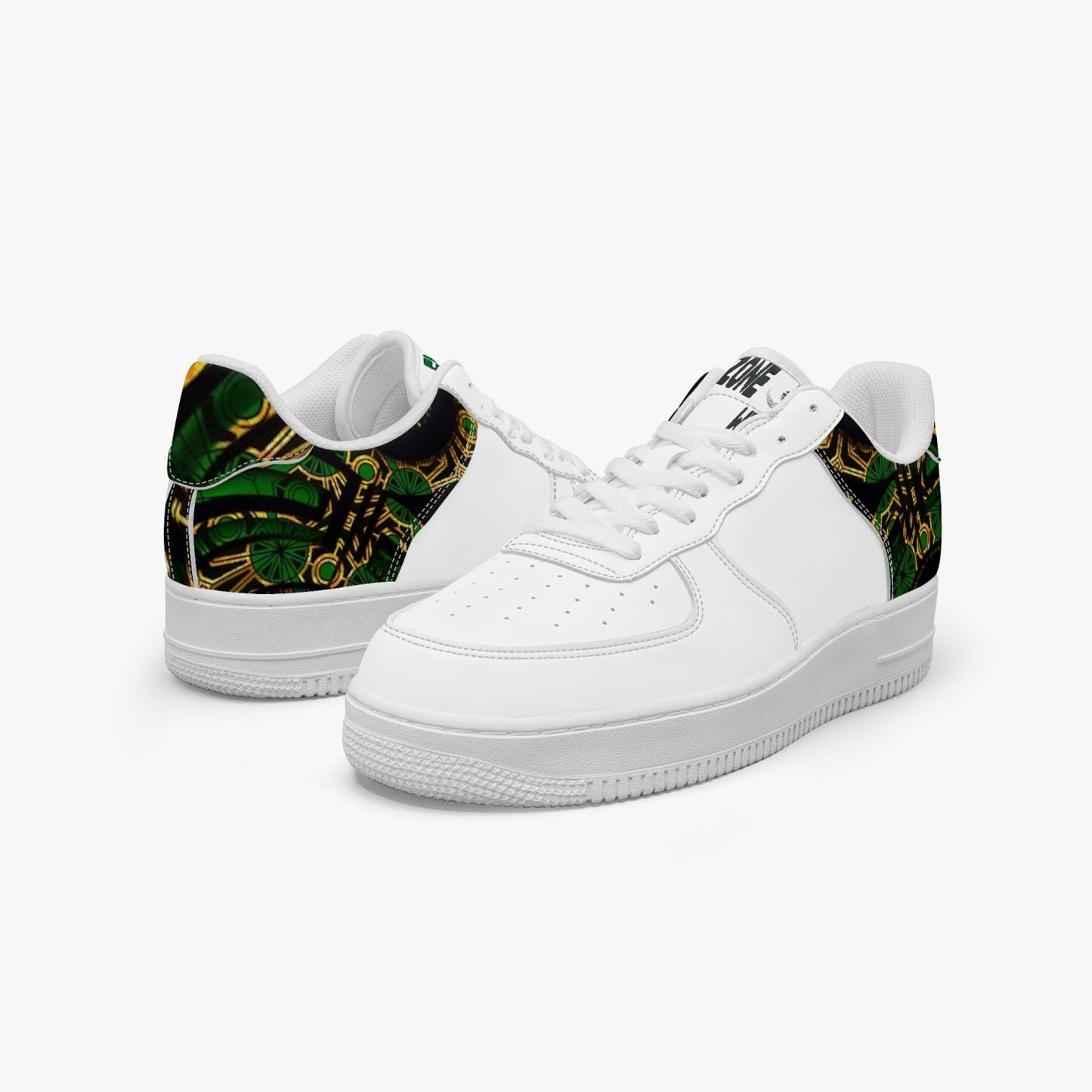 FZ Unisex African Print  Low-Top Leather Sports Sneakers