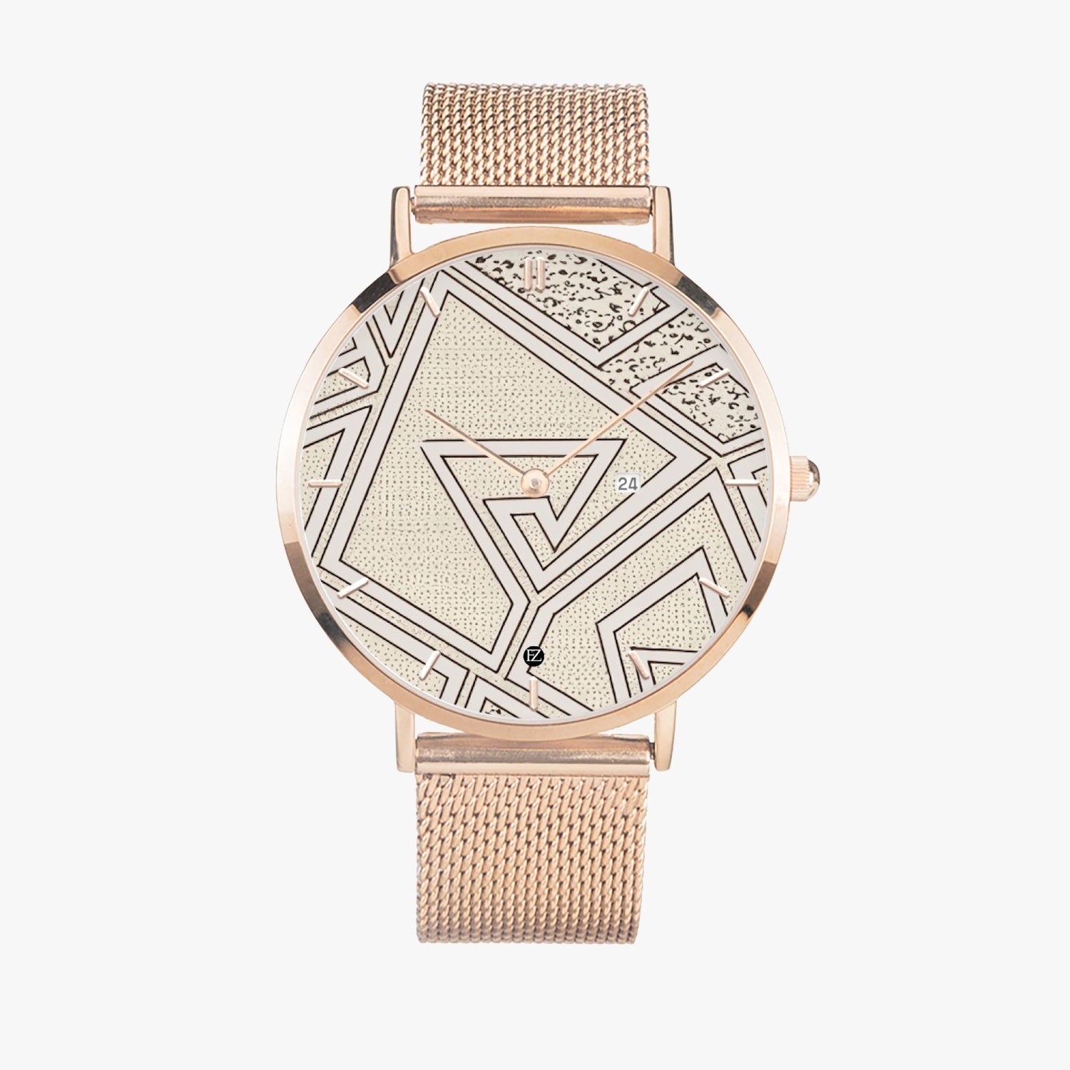 FZ Unisex African Print Stainless Steel Perpetual Calendar Quartz Watch (With Indicators) - FZwear