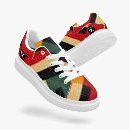 FZ Unisex African Print Leather Oversized Sneakers