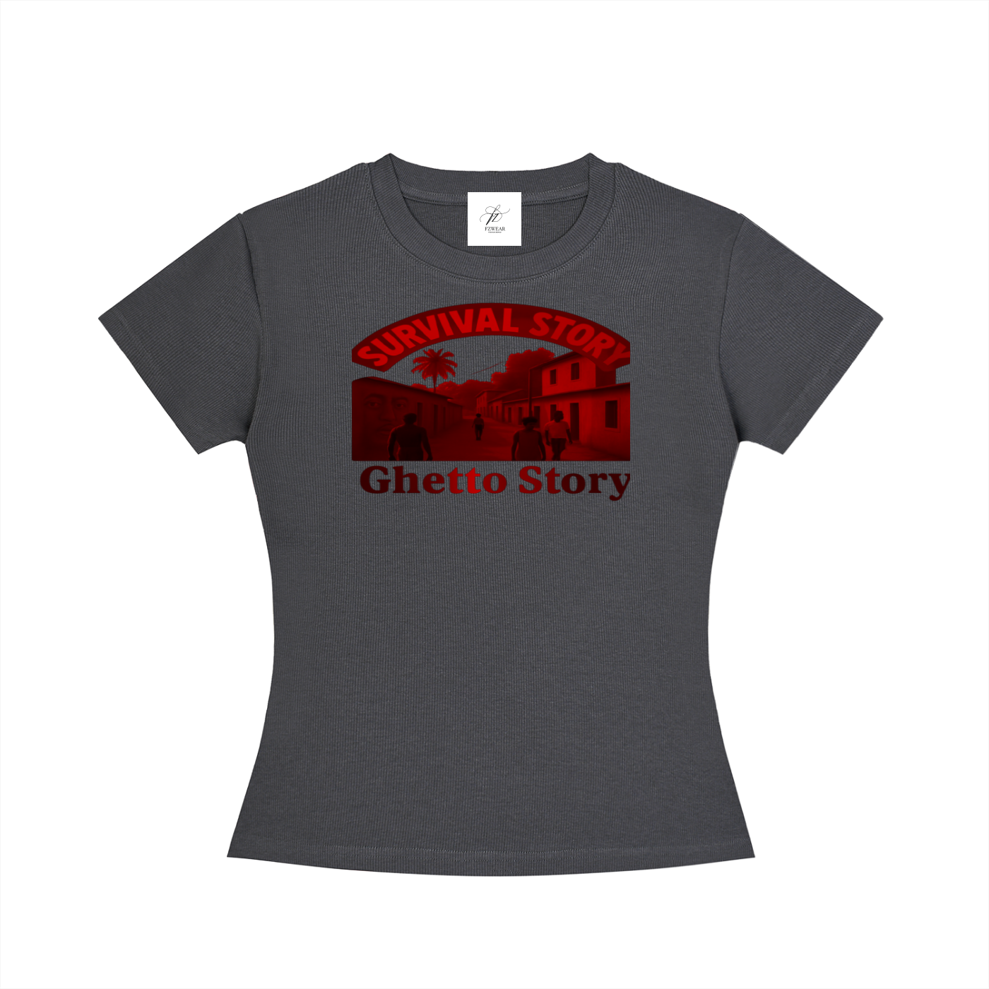 FZ Women's Slim Fit Ghetto Crewneck Tee