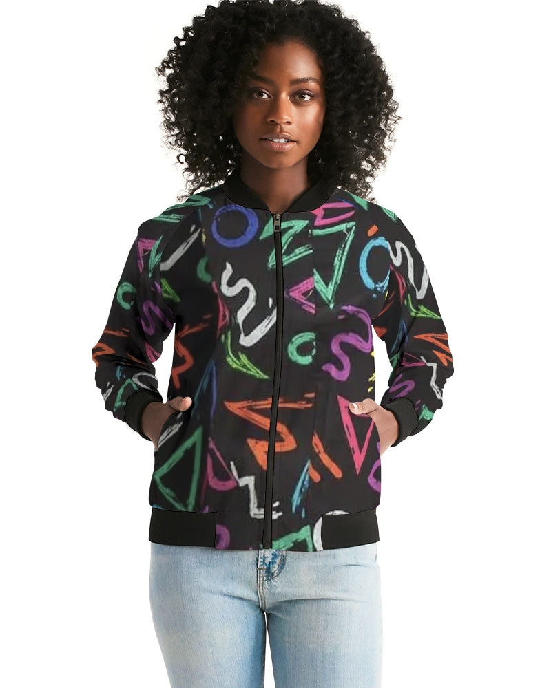 FZ AFRICAN ALPHA PRINT Women's Bomber Jacket - FZwear