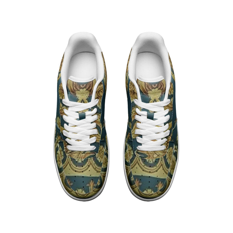 FZ African Print Unisex Low Top Leather Sneakers - FZwear