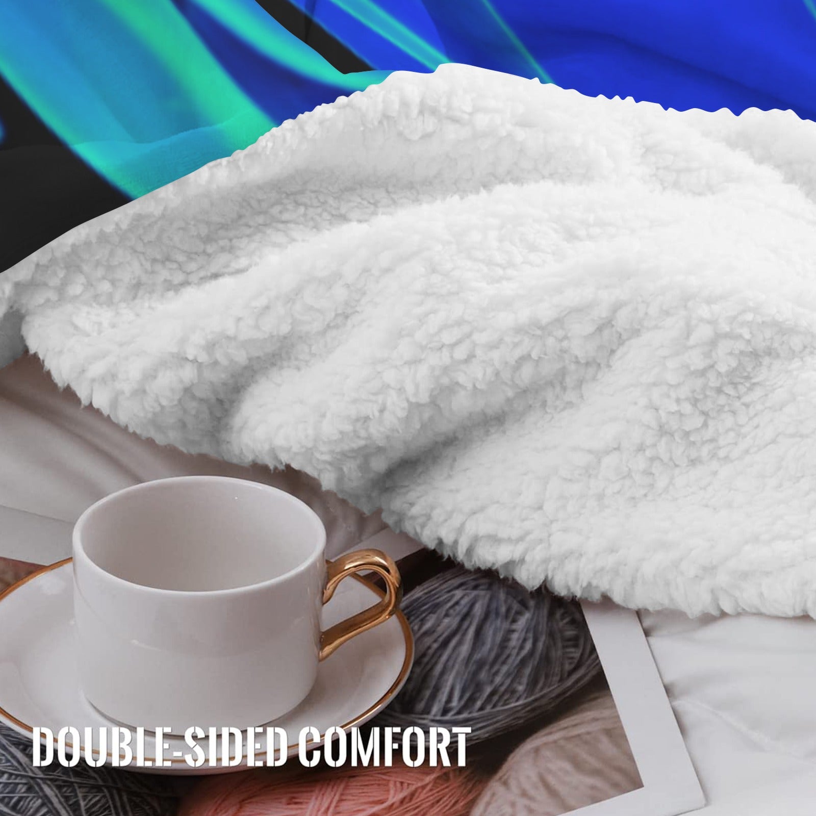 FZ Smoke Style Sherpa Fleece Blanket