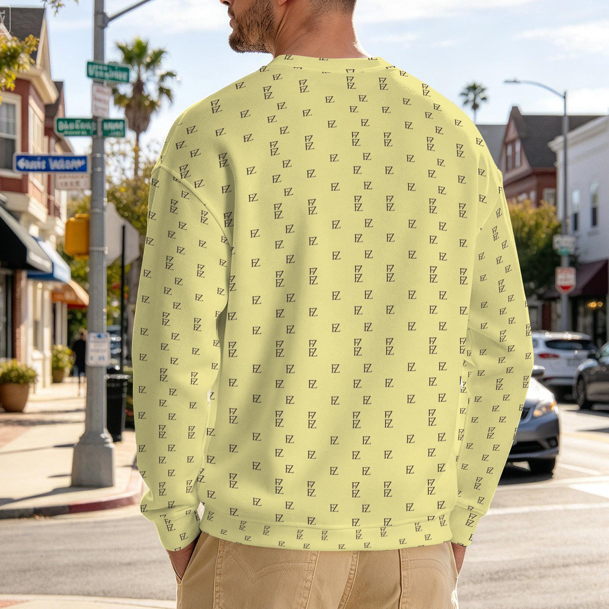 FZ Men's Original Monogram Crewneck Sweater Pullover
