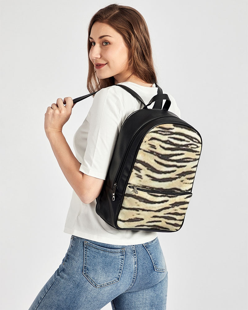 FZ AFRICAN TIGER PRINT Classic Faux Leather Backpack - FZwear