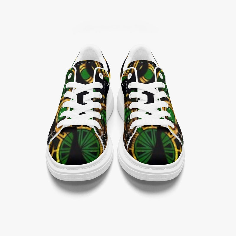 FZ Unisex African Print Leather Oversized Sneakers - FZwear