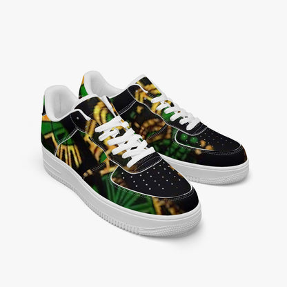 FZ Unisex African Print Low-Top Leather Sports Sneakers