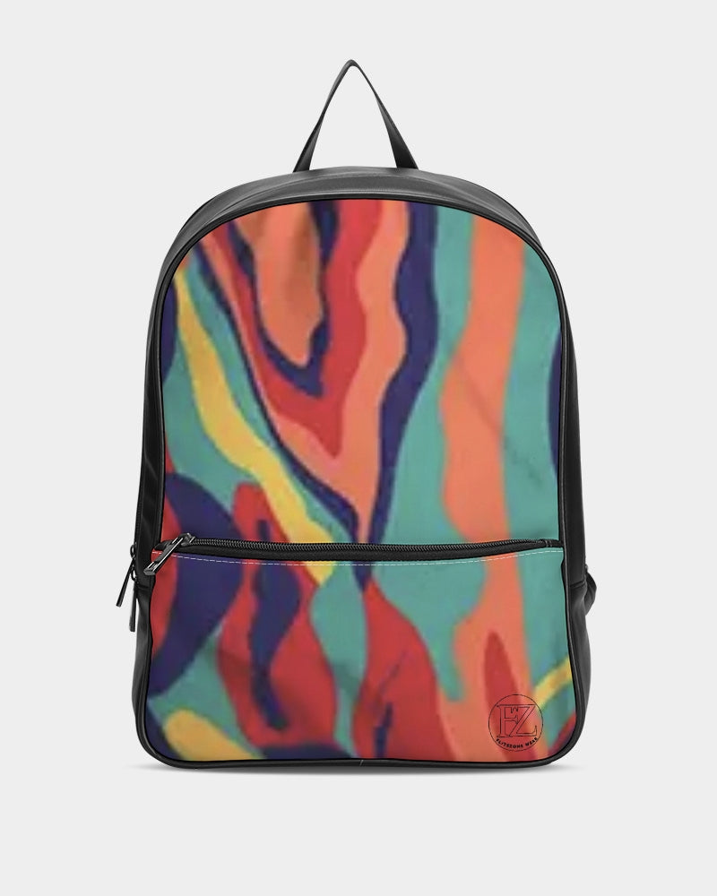 FZ AFRICAN PRINT Classic Faux Leather Backpack