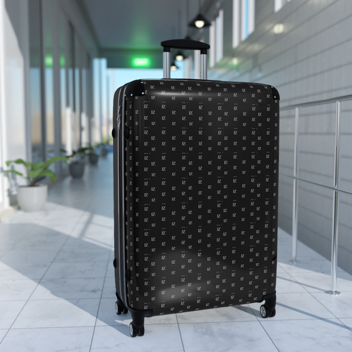 FZ Monogram Patterned Hardshell Suitcase