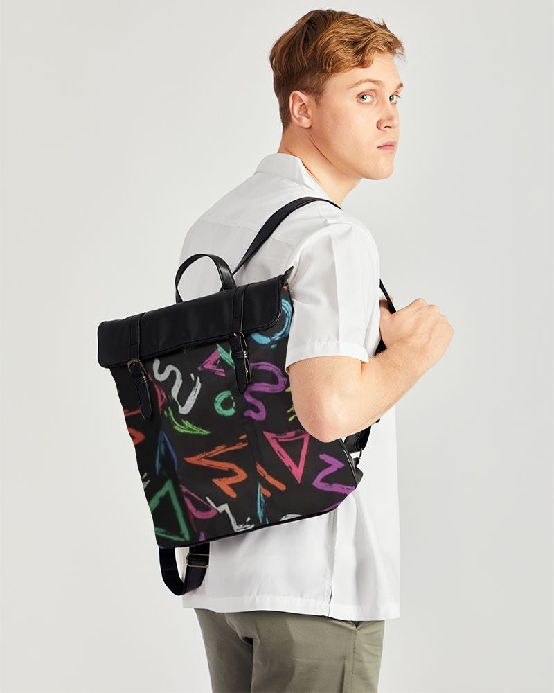 FZ AFRICAN ALPHA PRINT Casual Flap Backpack - FZwear