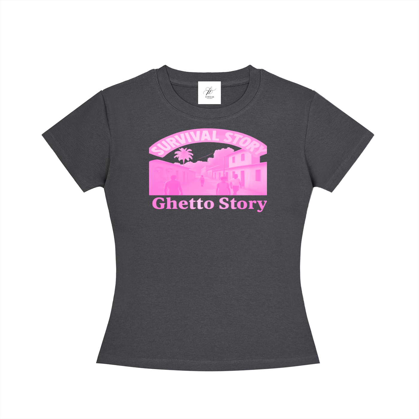 FZ Women's Slim Fit Ghetto Crewneck Tee