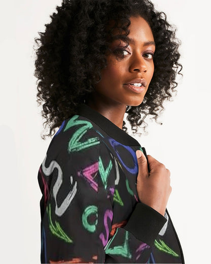 FZ AFRICAN ALPHA PRINT Women's Bomber Jacket