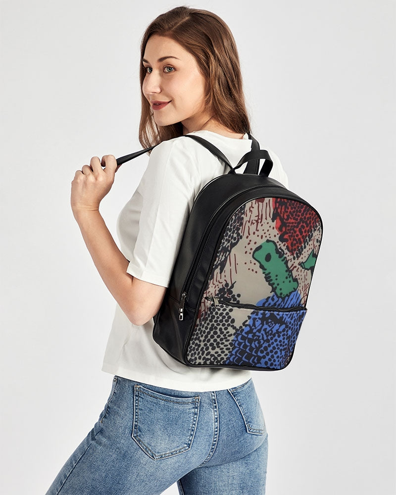 FZ SAFARI PRINT Classic Faux Leather Backpack