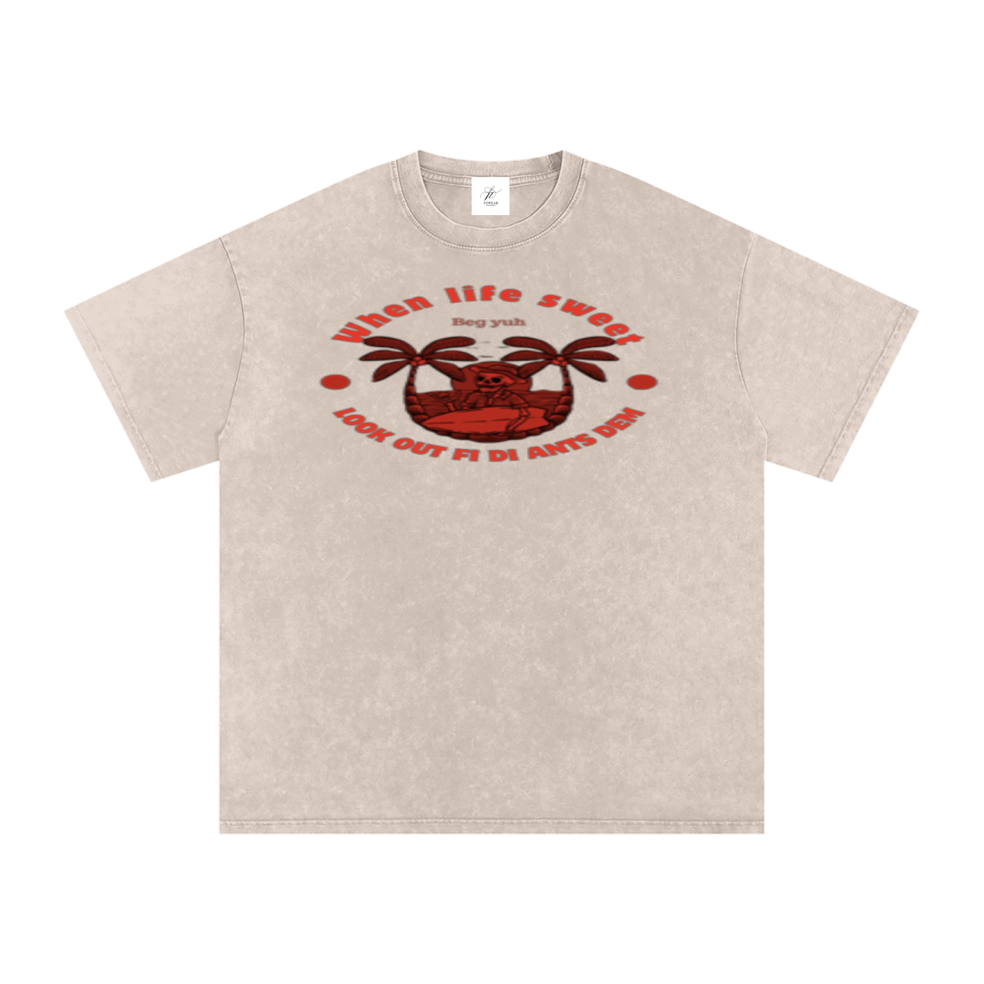 FZ Unisex Snow Washed Oversized Cotton Tee