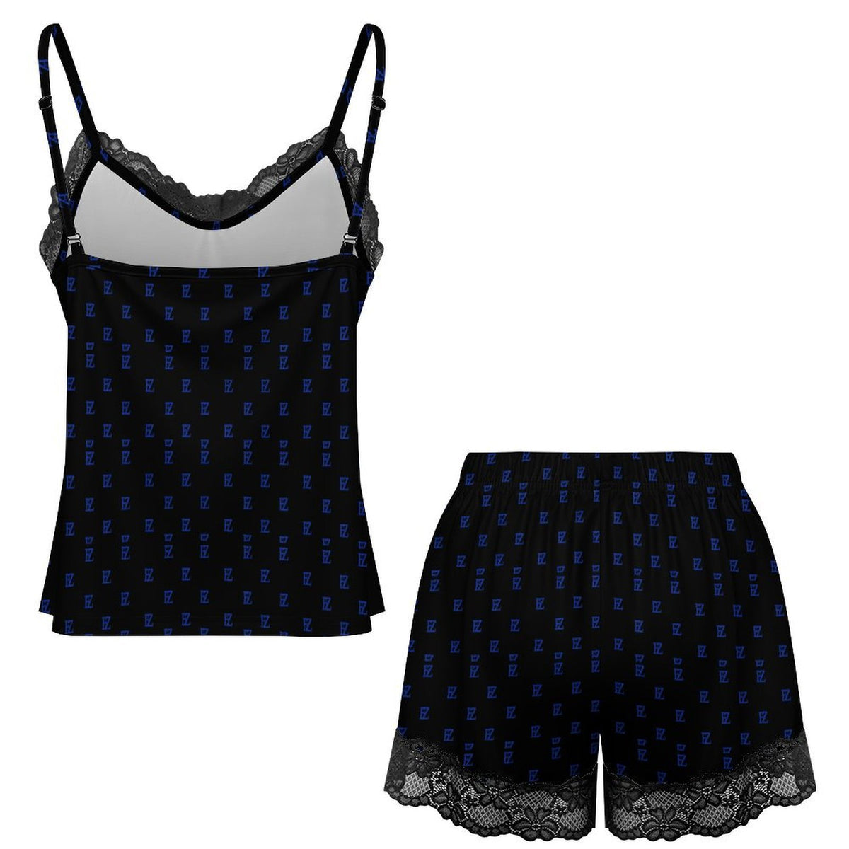 Custom Women Lace V Neck Spaghetti Strap Camisole Shorts Pajama Set