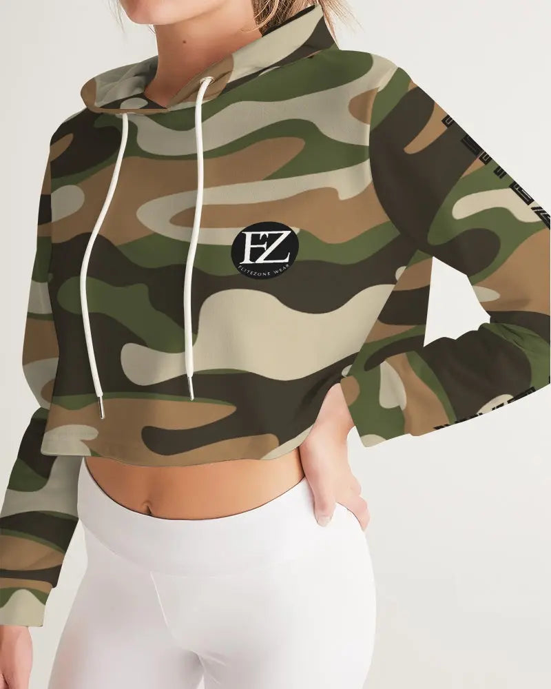 ARMY FLITE Women's Cropped Hoodie Kin Custom