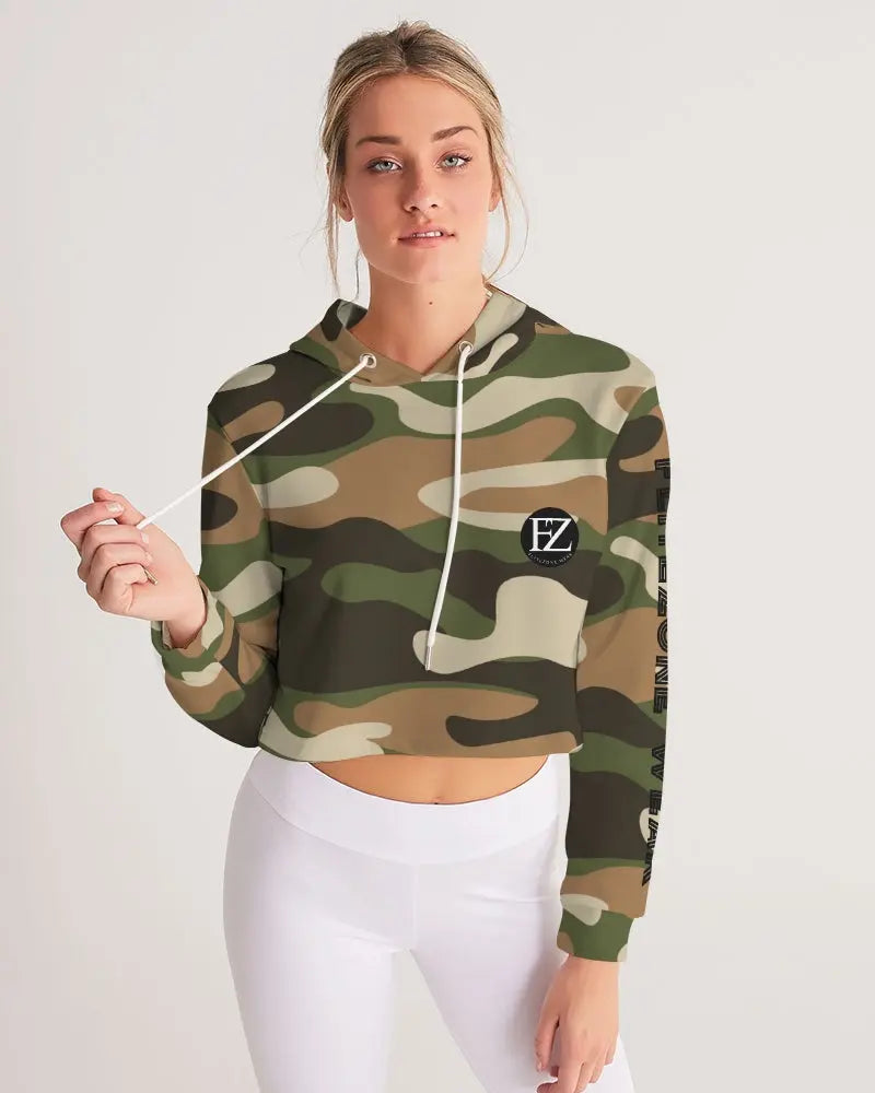 ARMY FLITE Women's Cropped Hoodie Kin Custom