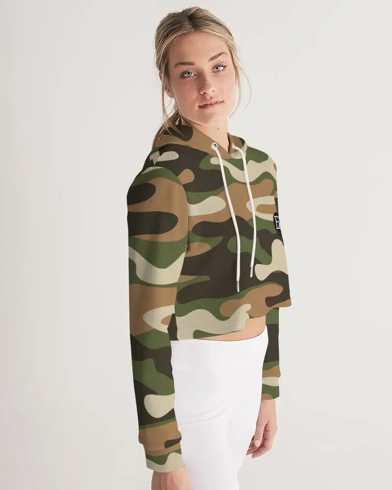 ARMY FLITE Women's Cropped Hoodie Kin Custom