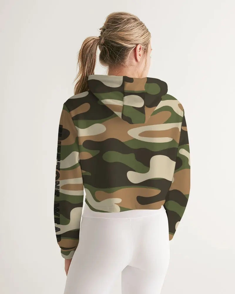 ARMY FLITE Women's Cropped Hoodie Kin Custom