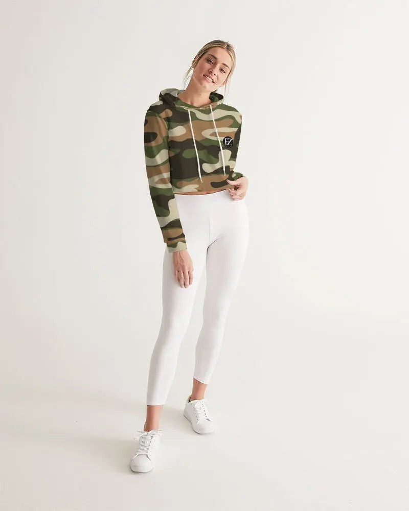 ARMY FLITE Women's Cropped Hoodie Kin Custom