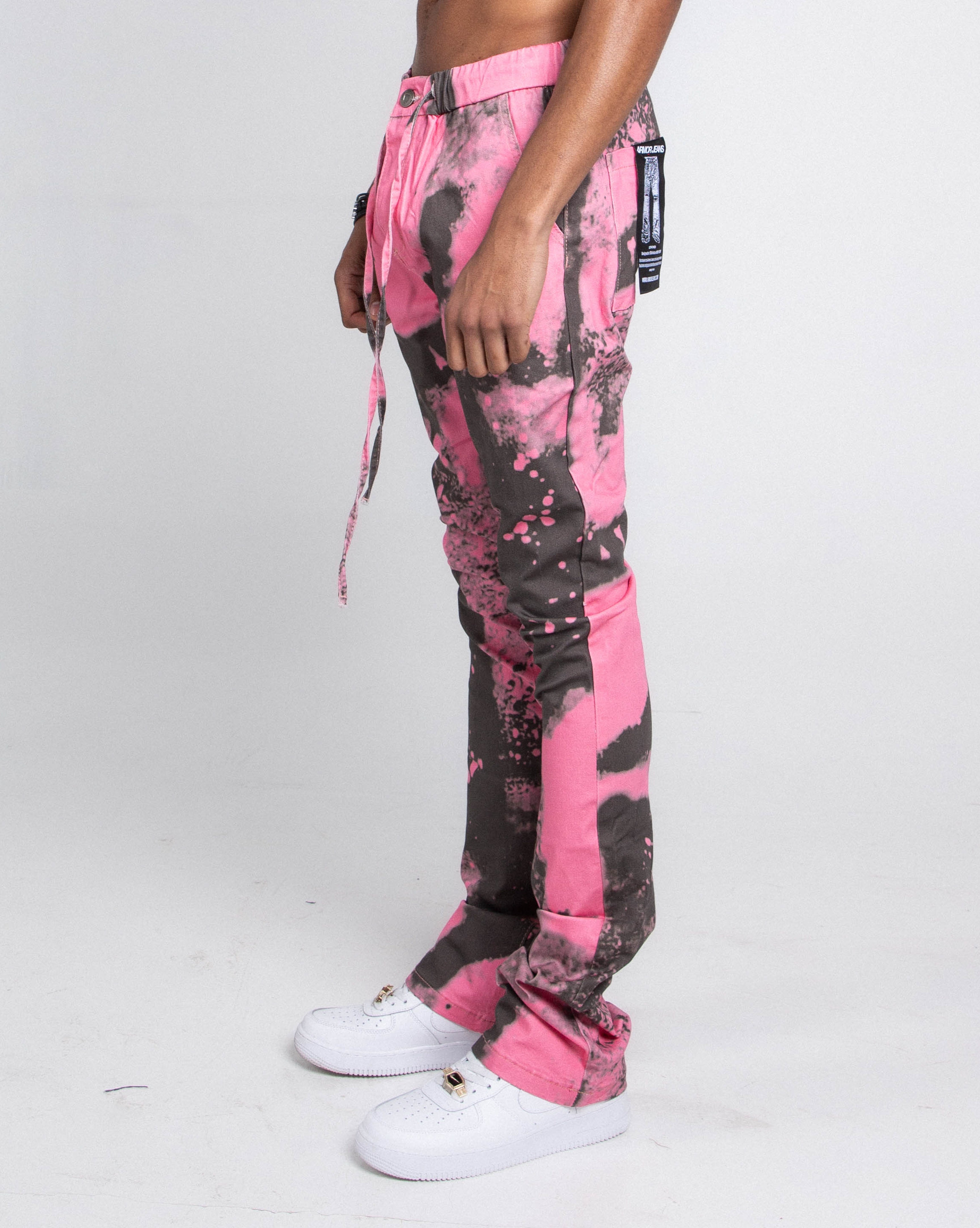 AJ04L COLOR DYE LOOSE JEANS PANTS