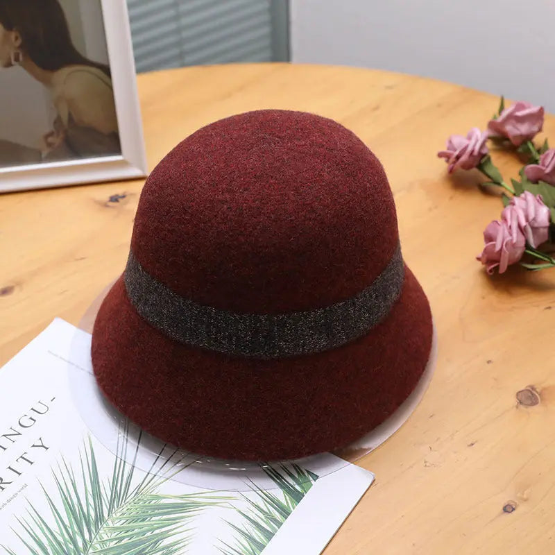 Autumn Winter Fisherman Hat Korean Hat Women Bucket Hat Woolen Warm Japanese Knitting Wool Bucket Hat Kaija