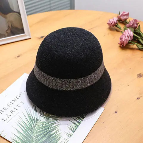 Autumn Winter Fisherman Hat Korean Hat Women Bucket Hat Woolen Warm Japanese Knitting Wool Bucket Hat Kaija