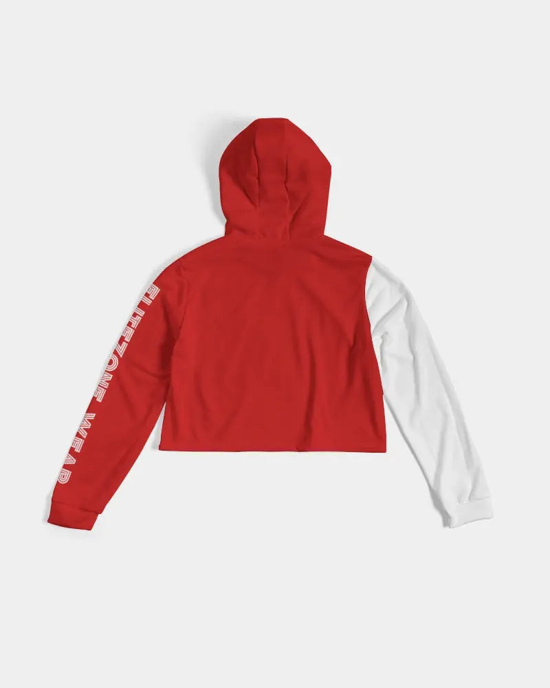 FIRE ZONE Women's Cropped Hoodie Kin Custom