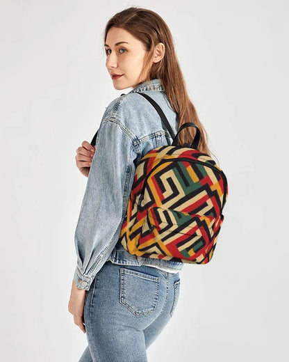 FZ AFRICAN PRINT Mini Canvas Backpack FZwear