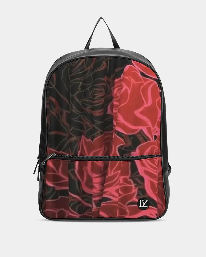 FZ NEW FLOWER PRINT Classic Faux Leather Backpack FZwear