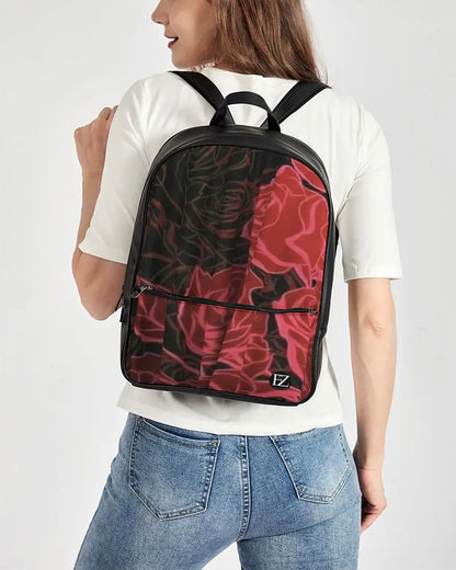 FZ NEW FLOWER PRINT Classic Faux Leather Backpack FZwear