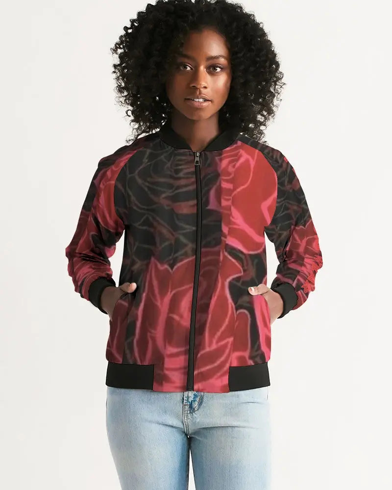 FZ NEW FLOWER PRINT Women's All-Over Print Bomber Jacket FZwear